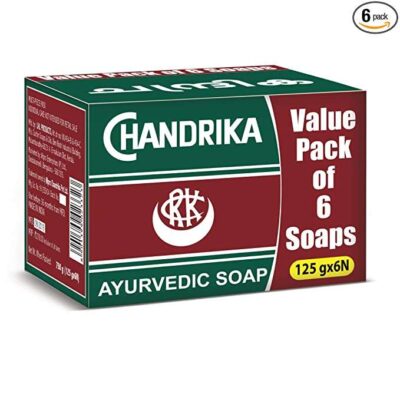 Chandrika Classic Ayurvedic Handmade Soap 125g Pack of 6