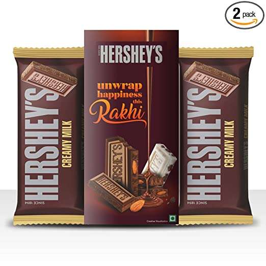 Hershey's Bar - Rakhi Gift Pack Hershey's Bar - Rakhi Gift Milk Bar 100 gm Pack of 2 