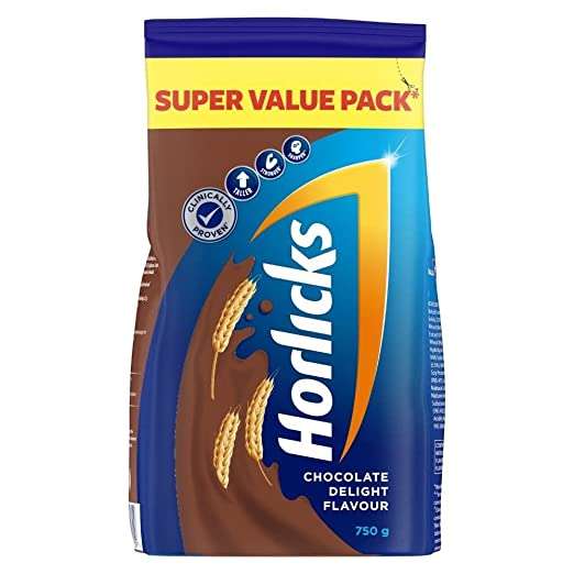 Horlicks Chocolate Health & Nutrition Drink 750 g Refill Pack For immunity and 5 signs of growth