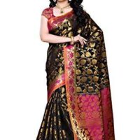 MIMOSA Women's Kanchipuram Silk Saree With Unstitched Blouse Piece
