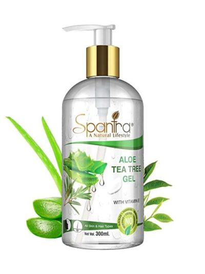 Spantra Aloe Tea Tree Multipurpose Gel, Fight Acne - Healthy Moisturized Hair Gel, 300 Ml