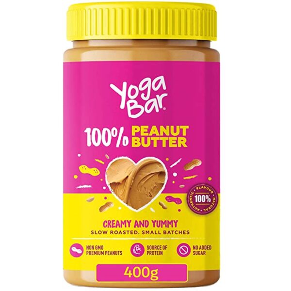 Yogabar 100% Pure Peanut Butter Creamy & Yummy Unsweetened