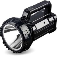 Crasts CT-DP-7045B ABS Plastic Portable Rechargeable High Brightness Flashlight Led Torch Light, Brightness Adjustment Led Torch Light Kisan Torch Search Light (Black, Pack of 1)