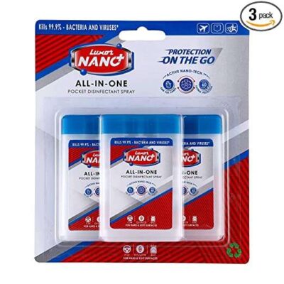 Luxor Nano All-in-One Pocket Disinfectant Spray, Pine Fresh (Pack of 3) (54 ml)