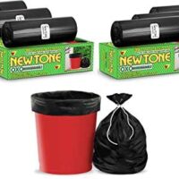 Newtone Premium OXO - Biodegradable Garbage Bags Size 43 cm x 50 cm 6 Rolls (180 Bags) (Dustbin Bag/Trash Bag) (Black Colour)