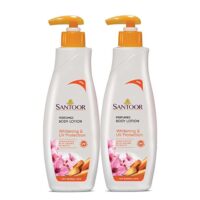 Santoor Body Lotion Whitening And UV Protection, 250ml (Pack of 2)