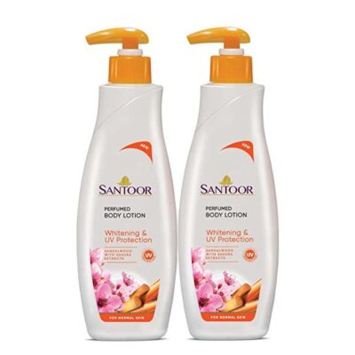 Santoor Body Lotion Whitening And UV Protection, 250ml (Pack of 2)