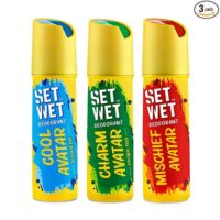 SET WET Deodorant Spray Perfume Coo 150ml (Pack of 3)