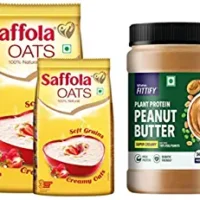 Saffola FITTIFY Plant Protein Peanut Butter 925g & Saffola Oats