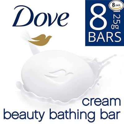 Dove Cream Beauty Bathing Bar 125 g (Combo Pack of 8) With Moisturising Cream
