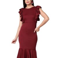 Selvia Womens Lycra Stretchable Knitted Bodycon Dress