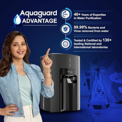Aquaguard Sure Delight NXT RO+UV+UF Water Purifier 5 Stage Purification 6L Storage Suitable for Borewell Tanker Municipal Water From Eureka Forbes