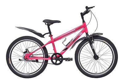 playR BFF 24 Inch Cycle - Single Speed - Rigid - Front V Brake Rear Disc Brake - Fluorescent Pink