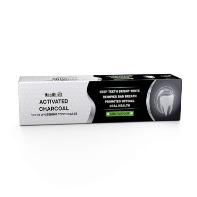 Healthvit Activated Charcoal Toothpaste For Teeth Whitening